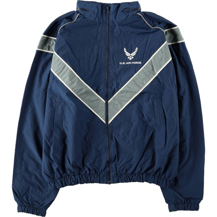 Genuine US military USAIR FORCE SKILCRAFT PTU training jacket, nylon jacket, made in USA, MEDIUM Nylon navy blue type Vintage Second Hand
