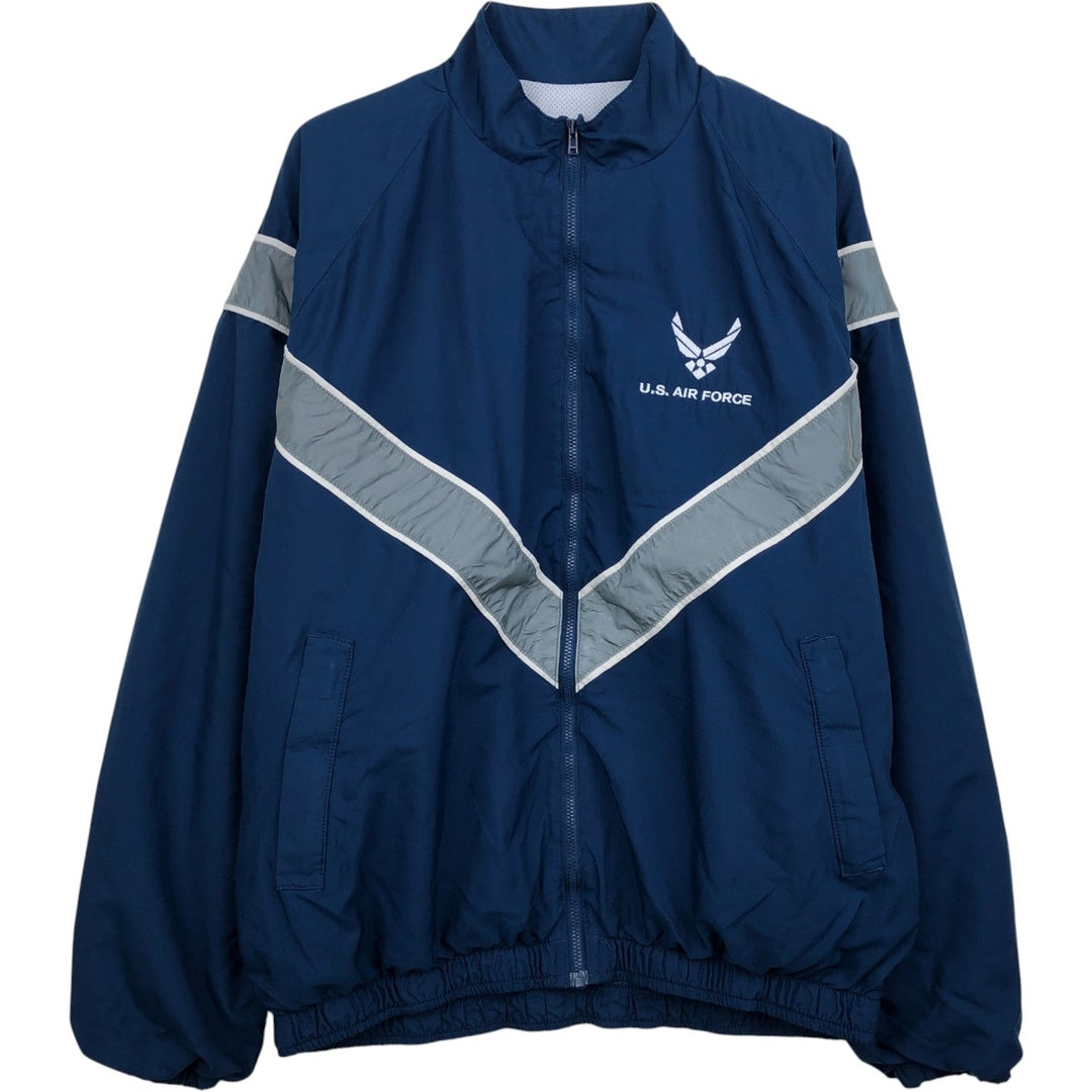 US Military PTU Training Jacket Windbreaker, Made in USA, Size Small polyester navy blue type Vintage Second Hand