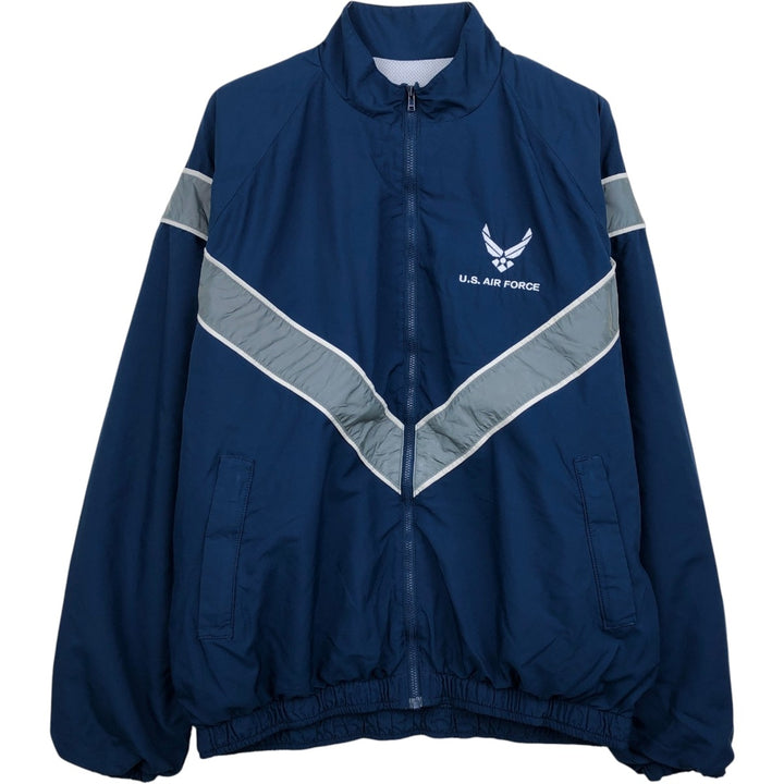 US Military PTU Training Jacket Windbreaker, Made in USA, Size Small polyester navy blue type Vintage Second Hand