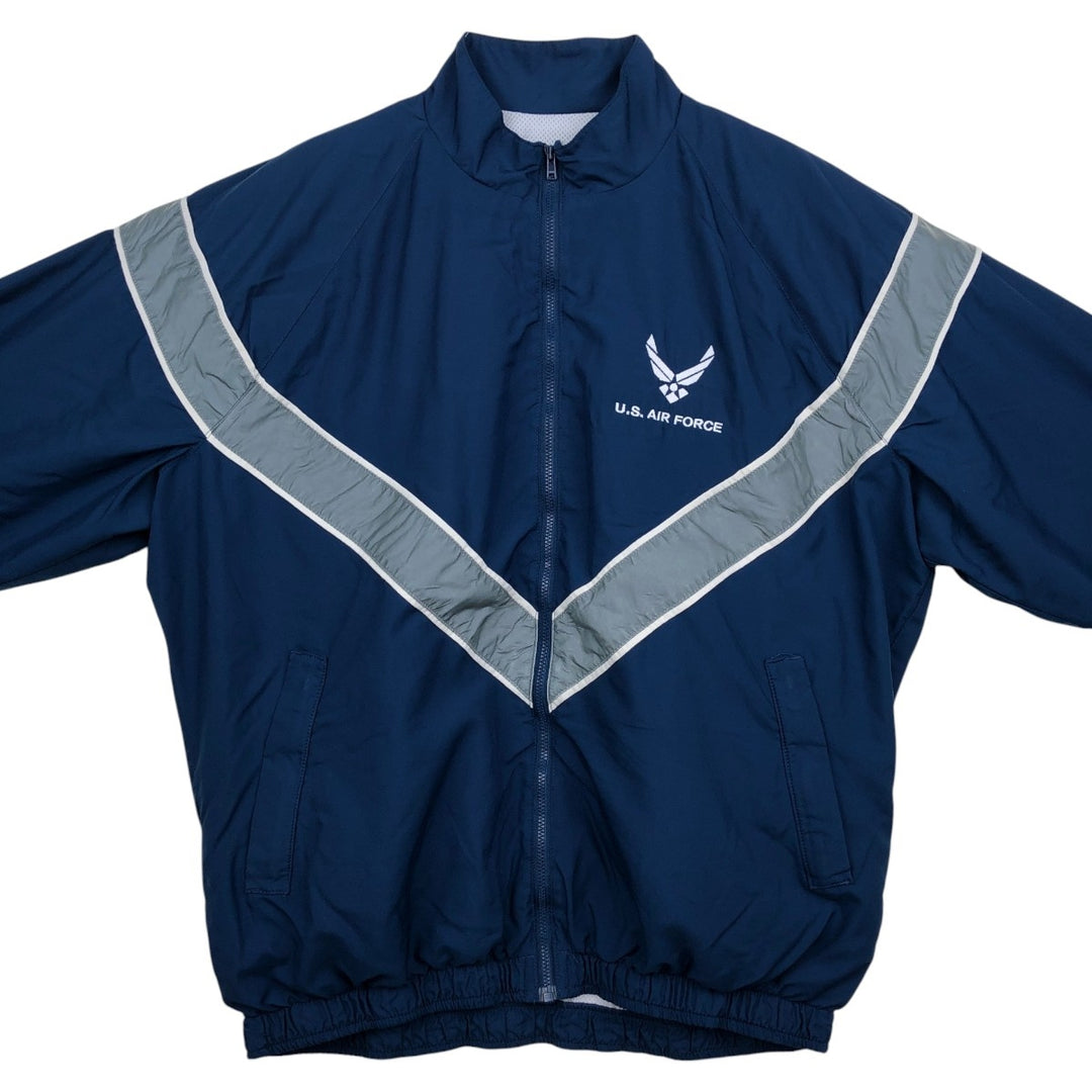US Military PTU Training Jacket Windbreaker, Made in USA, Size Small polyester navy blue type Vintage Second Hand