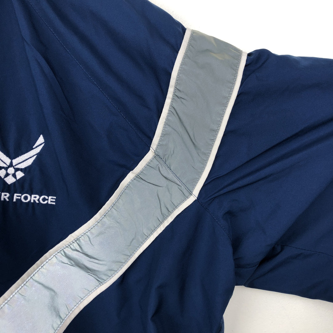 US Military PTU Training Jacket Windbreaker, Made in USA, Size Small polyester navy blue type Vintage Second Hand