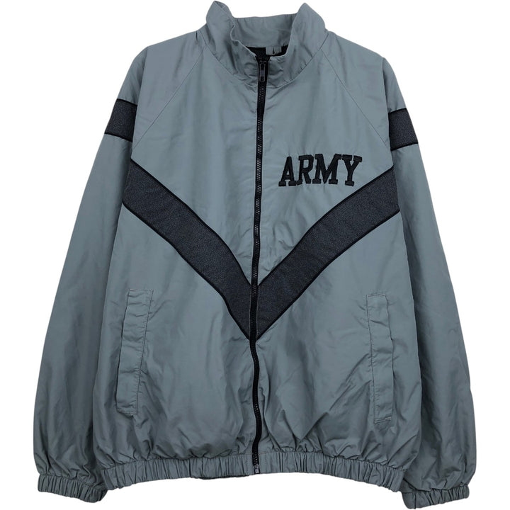 2000'S US Military Issue IPFU Training Jacket, Nylon Jacket, Made in USA, MEDIUM REGULAR (Men's M equivalent) Nylon gray type Vintage Second Hand