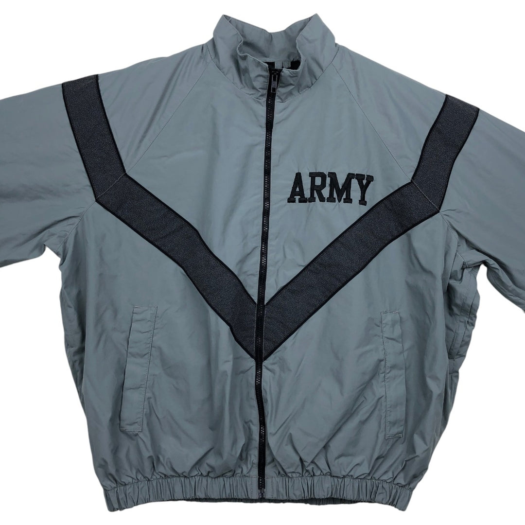2000'S US Military Issue IPFU Training Jacket, Nylon Jacket, Made in USA, MEDIUM REGULAR (Men's M equivalent) Nylon gray type Vintage Second Hand