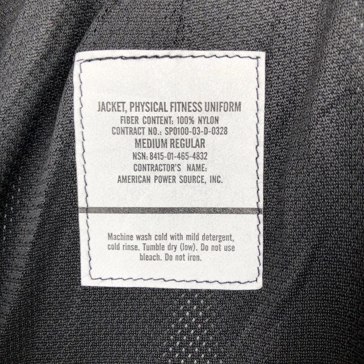 2000'S US Military Issue IPFU Training Jacket, Nylon Jacket, Made in USA, MEDIUM REGULAR (Men's M equivalent) Nylon gray type Vintage Second Hand