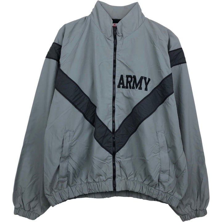 1990'S US Military Issue SKILCRAFT IPFU Training Jacket Nylon Jacket Made in USA Large Nylon gray type Vintage Second Hand