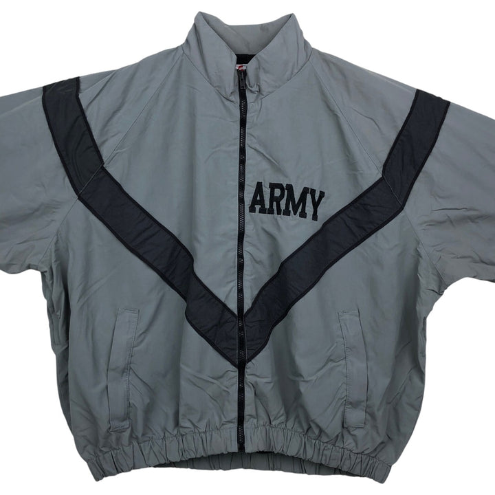 1990'S US Military Issue SKILCRAFT IPFU Training Jacket Nylon Jacket Made in USA Large Nylon gray type Vintage Second Hand