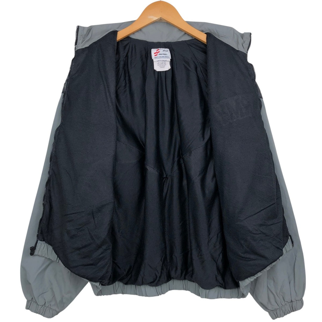 1990'S US Military Issue SKILCRAFT IPFU Training Jacket Nylon Jacket Made in USA Large Nylon gray type Vintage Second Hand