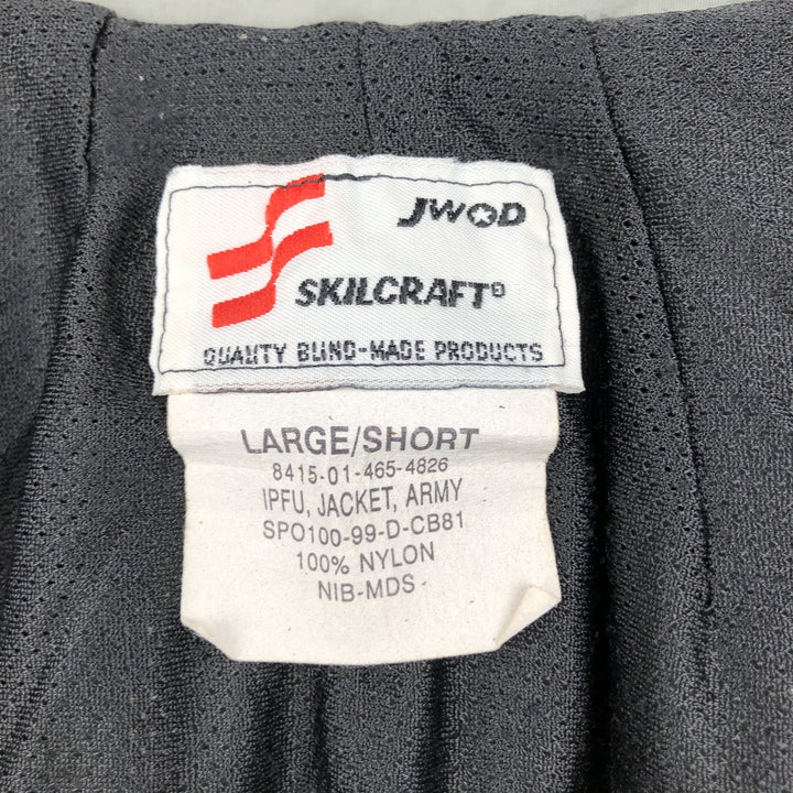 1990'S US Military Issue SKILCRAFT IPFU Training Jacket Nylon Jacket Made in USA Large Nylon gray type Vintage Second Hand