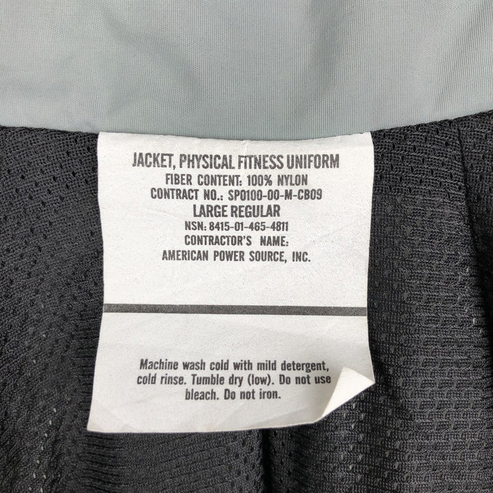 2000'S US Military Issue IPFU Training Jacket, Nylon Jacket, Made in USA, Large Regular Size (Equivalent to Men's L) Nylon gray type Vintage Second Hand