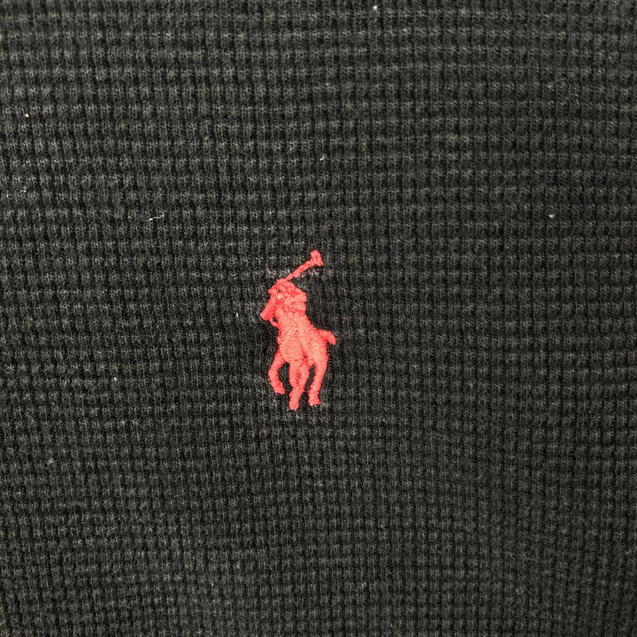 Ralph Lauren POLO RALPH LAUREN Thermal Long T-Shirt Men's XXL cotton black type Vintage Second Hand