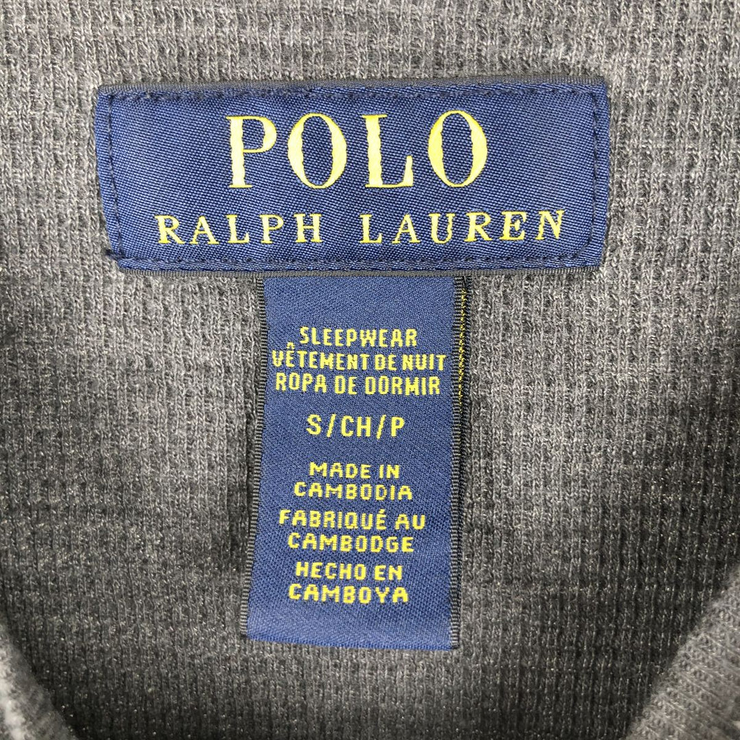 Ralph Lauren POLO RALPH LAUREN Thermal Long T-shirt Men's S size cotton Charcoal Vintage Second Hand