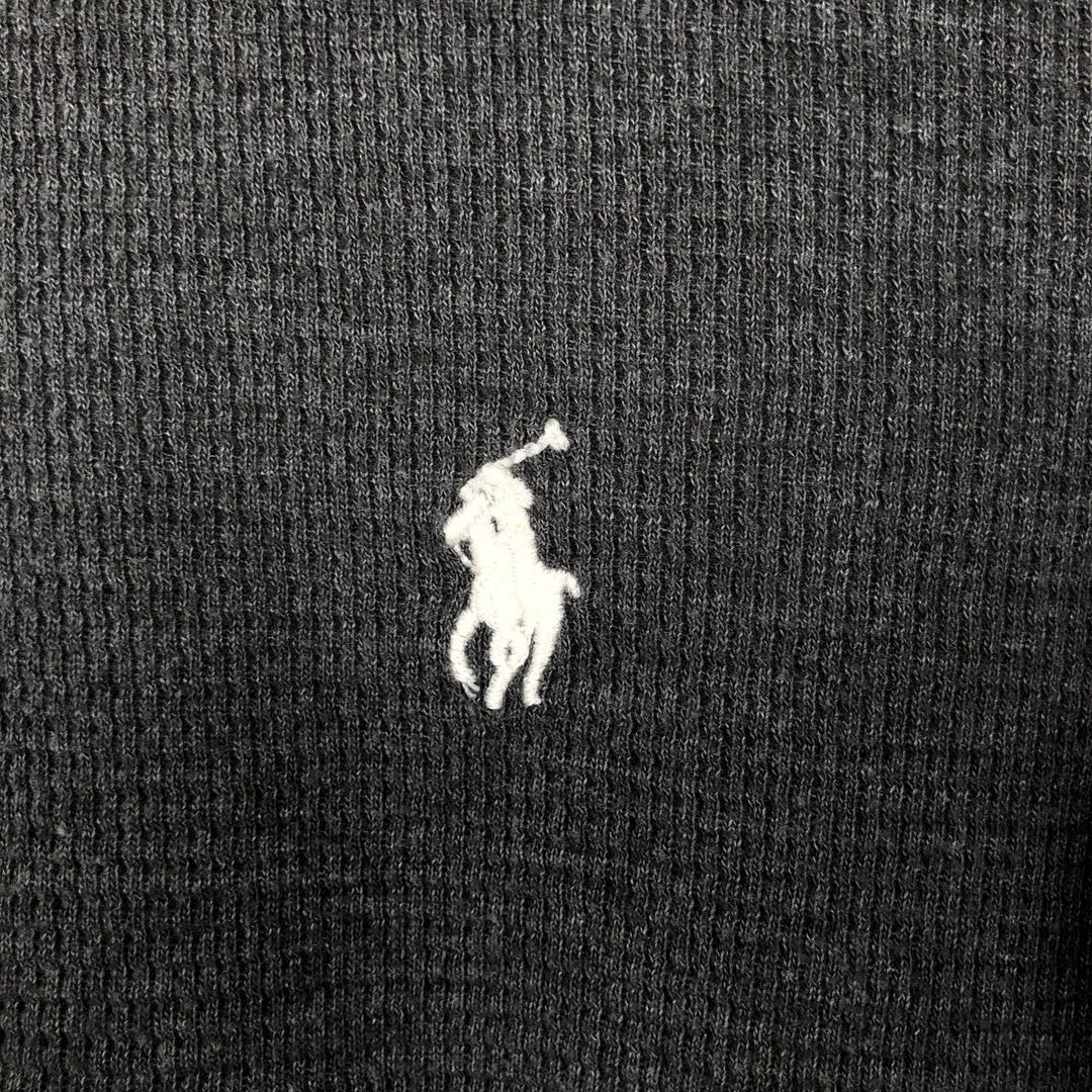 Ralph Lauren POLO RALPH LAUREN Thermal Long T-shirt Men's S size cotton Charcoal Vintage Second Hand