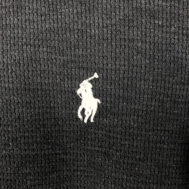 Ralph Lauren POLO RALPH LAUREN Thermal Long T-shirt Men's S size cotton Charcoal Vintage Second Hand
