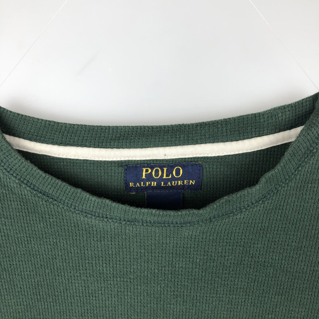 Ralph Lauren POLO RALPH LAUREN Thermal Long T-Shirt Men's XL cotton green type Vintage Second Hand
