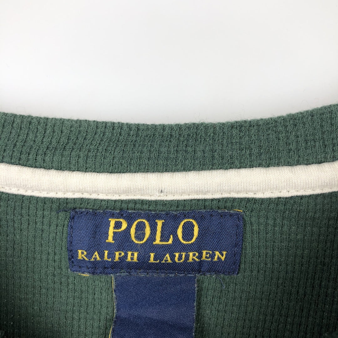 Ralph Lauren POLO RALPH LAUREN Thermal Long T-Shirt Men's XL cotton green type Vintage Second Hand