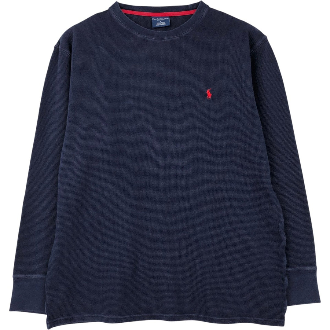 Ralph Lauren POLO RALPH LAUREN SLEEPWEAR Thermal Long T-Shirt, Men's Size L cotton navy blue type Vintage Second Hand
