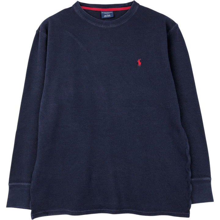 Ralph Lauren POLO RALPH LAUREN SLEEPWEAR Thermal Long T-Shirt, Men's Size L cotton navy blue type Vintage Second Hand