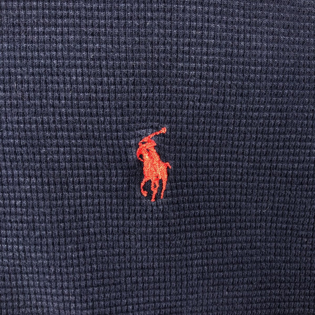 Ralph Lauren POLO RALPH LAUREN SLEEPWEAR Thermal Long T-Shirt, Men's Size L cotton navy blue type Vintage Second Hand