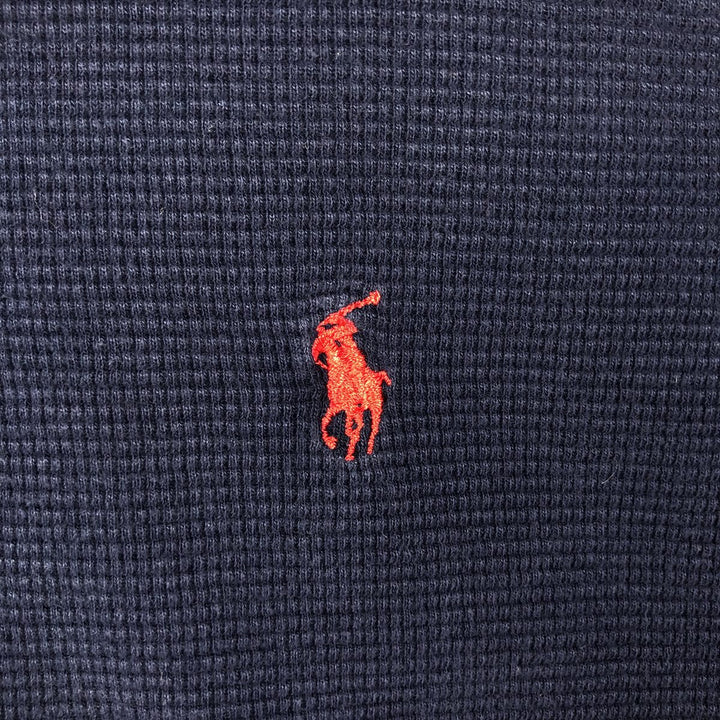 Ralph Lauren POLO RALPH LAUREN SLEEPWEAR Thermal Long T-Shirt, Men's Size L cotton navy blue type Vintage Second Hand