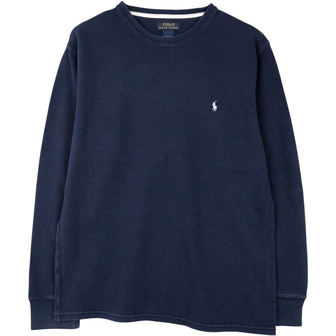 Ralph Lauren POLO RALPH LAUREN Thermal Long T-Shirt Men's XL cotton navy blue type Vintage Second Hand
