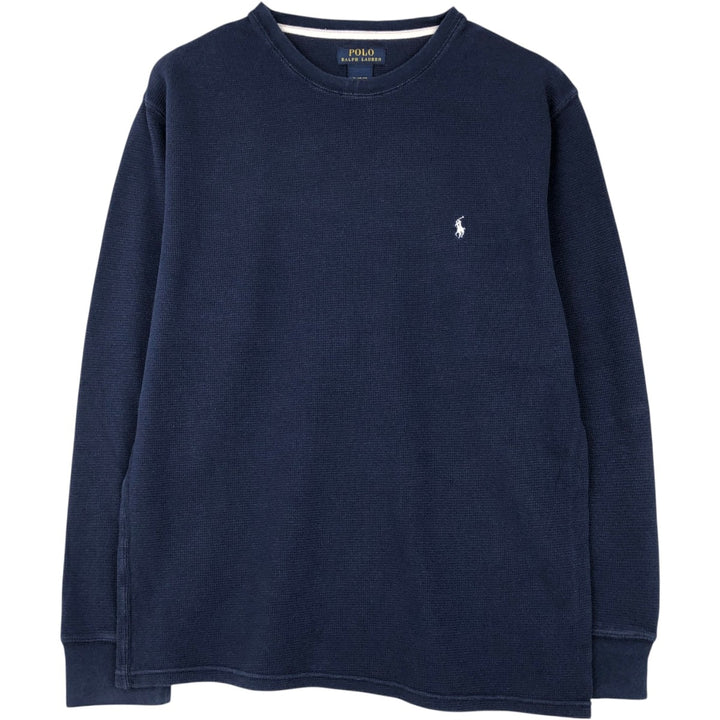 Ralph Lauren POLO RALPH LAUREN Thermal Long T-Shirt Men's XL cotton navy blue type Vintage Second Hand
