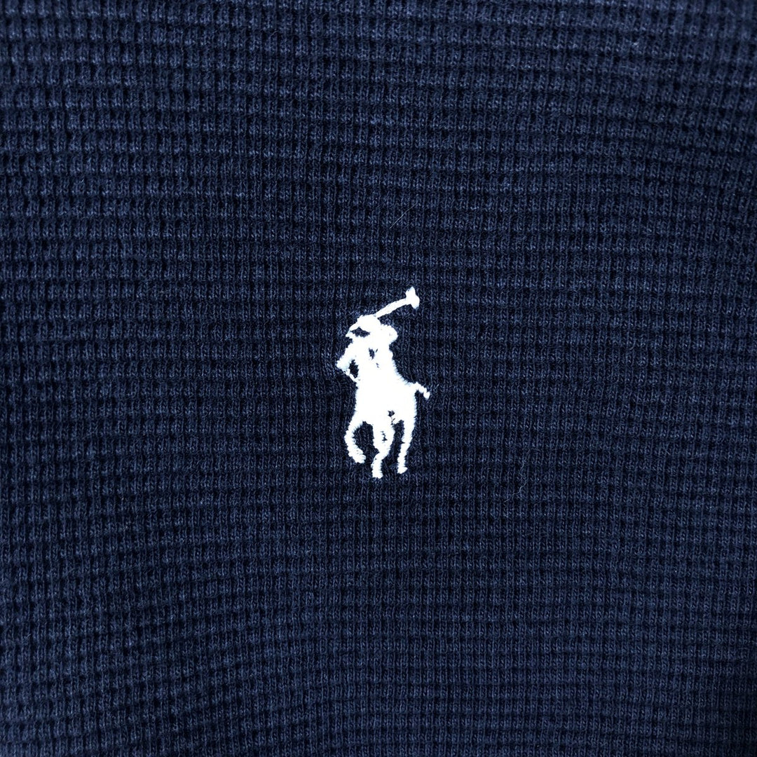 Ralph Lauren POLO RALPH LAUREN SLEEPWEAR Thermal Long T-Shirt, Men's XXL cotton navy blue type Vintage Second Hand