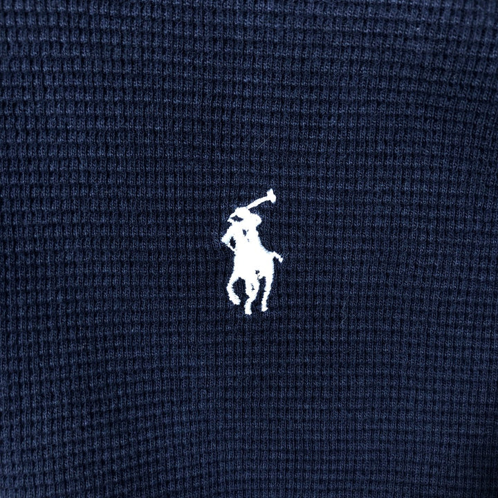 Ralph Lauren POLO RALPH LAUREN SLEEPWEAR Thermal Long T-Shirt, Men's XXL cotton navy blue type Vintage Second Hand