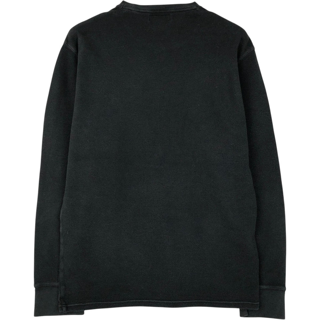 Ralph Lauren POLO RALPH LAUREN Thermal Long T-Shirt Men's Size L cotton black type Vintage Second Hand