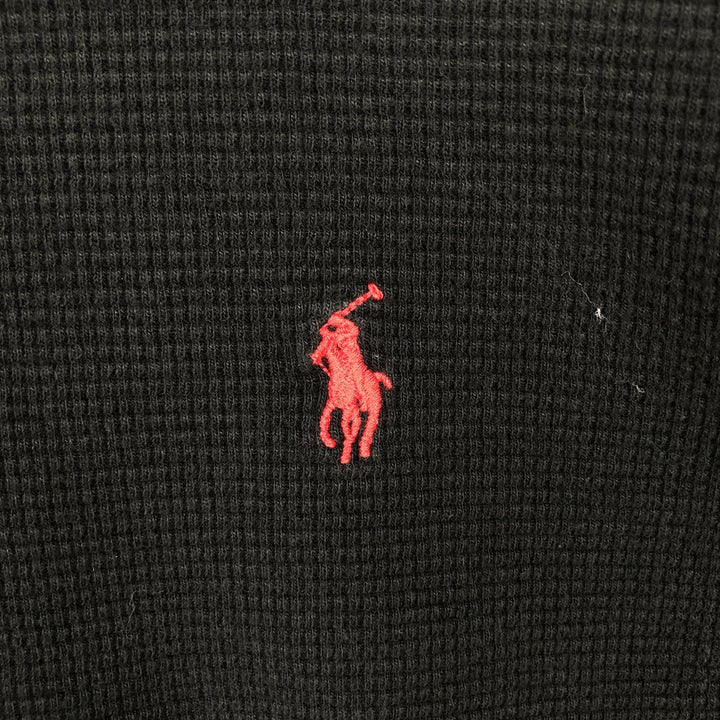 Ralph Lauren POLO RALPH LAUREN Thermal Long T-Shirt Men's Size L cotton black type Vintage Second Hand