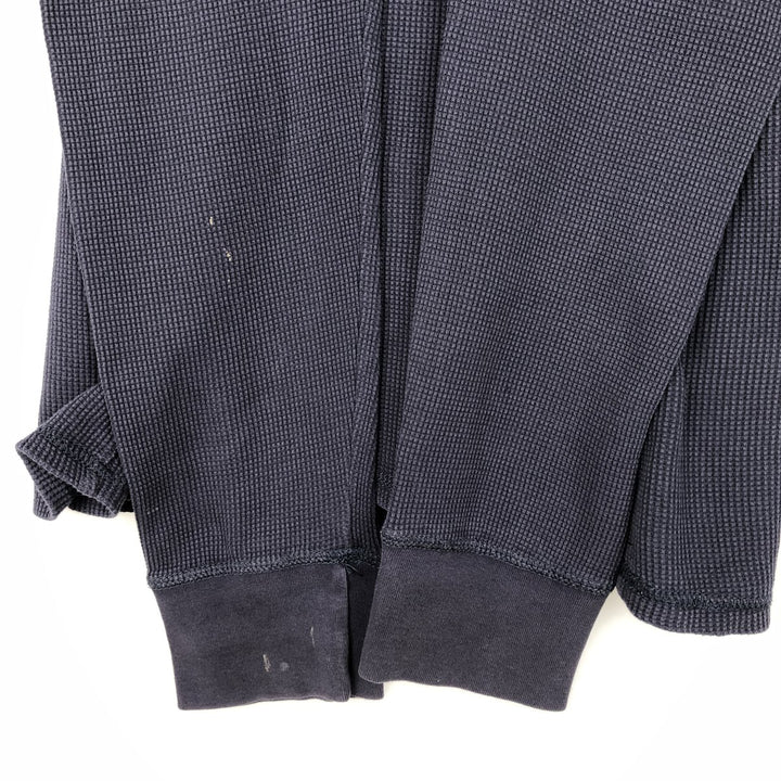 2000'S Ralph Lauren Polo Jeans Company Thermal Long T-Shirt, Waffle, Men's XL cotton navy blue type Vintage Second Hand