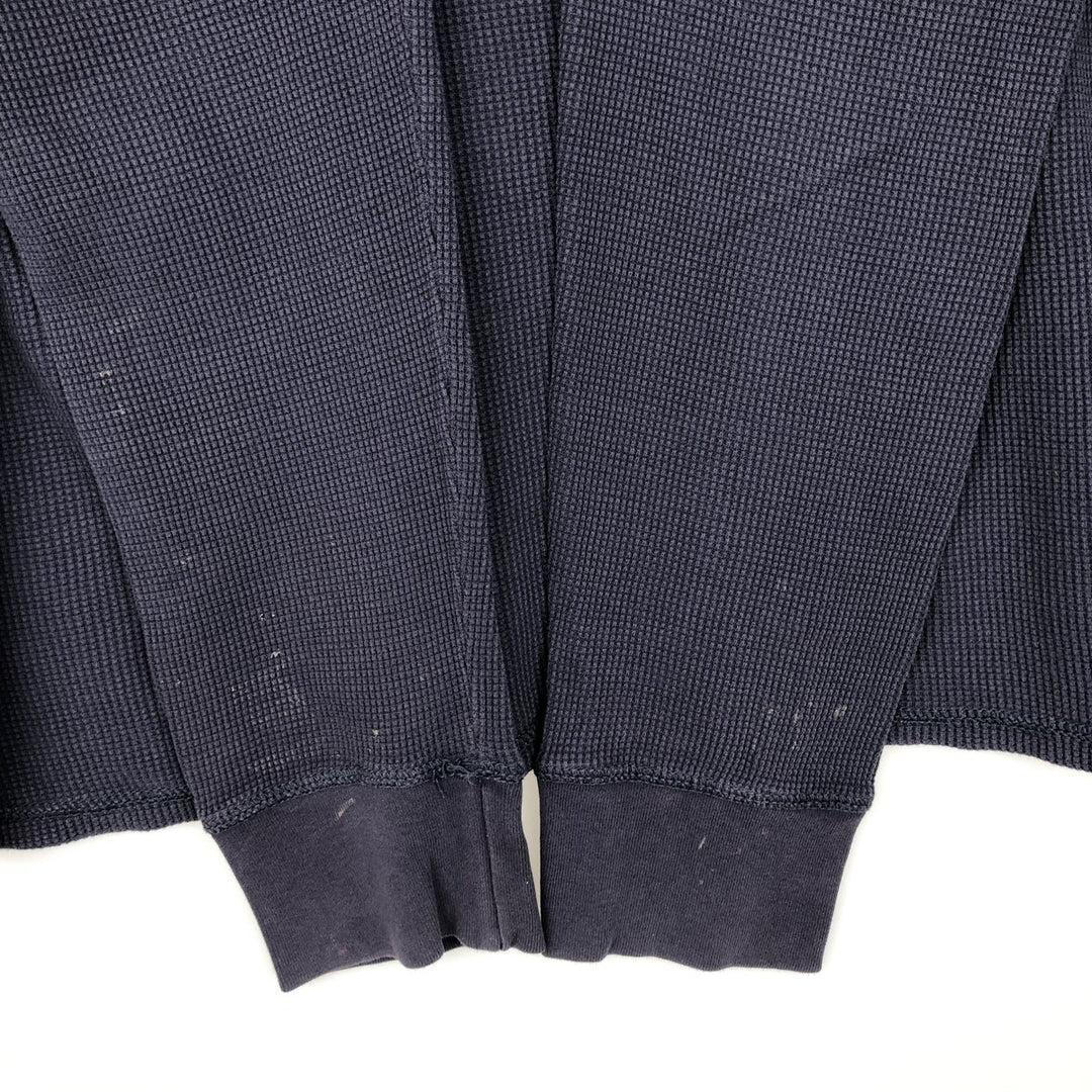 2000'S Ralph Lauren Polo Jeans Company Thermal Long T-Shirt, Waffle, Men's XL cotton navy blue type Vintage Second Hand