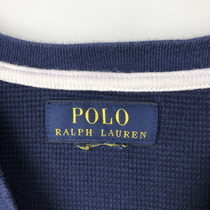 Ralph Lauren POLO RALPH LAUREN Thermal Long T-Shirt Men's Size L unclear navy blue type Vintage Second Hand