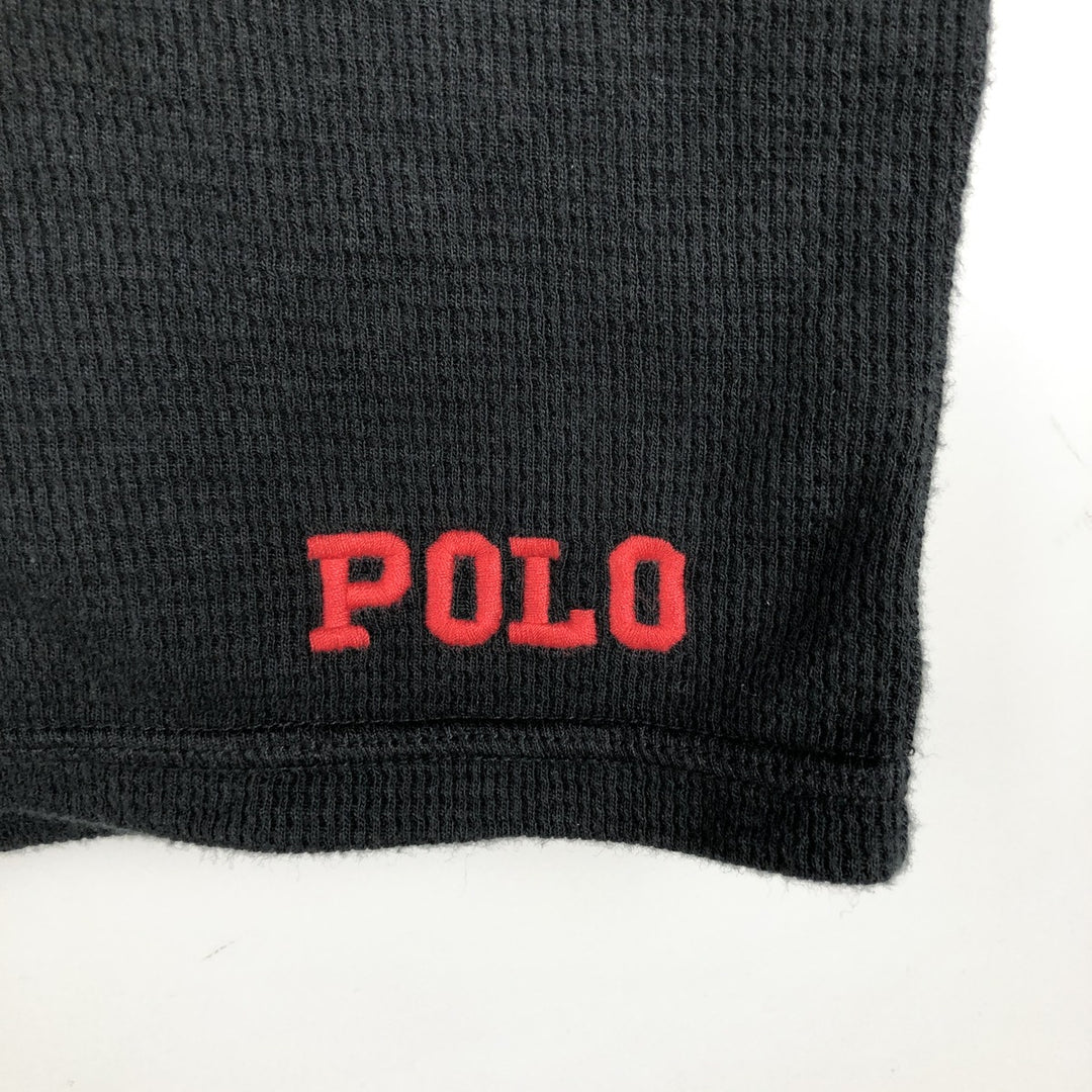 Ralph Lauren POLO RALPH LAUREN Thermal Long T-Shirt Men's XL cotton black type Vintage Second Hand