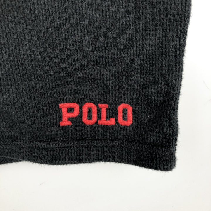 Ralph Lauren POLO RALPH LAUREN Thermal Long T-Shirt Men's XL cotton black type Vintage Second Hand