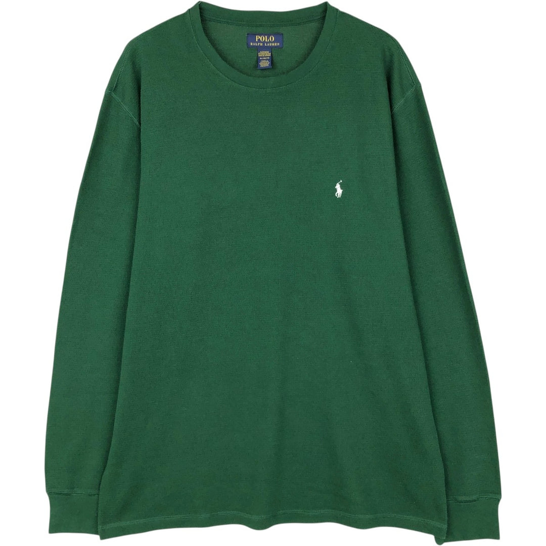 Ralph Lauren POLO RALPH LAUREN SLEEPWEAR Thermal Long T-shirt Honeycomb Men's XL cotton green type Vintage Second Hand