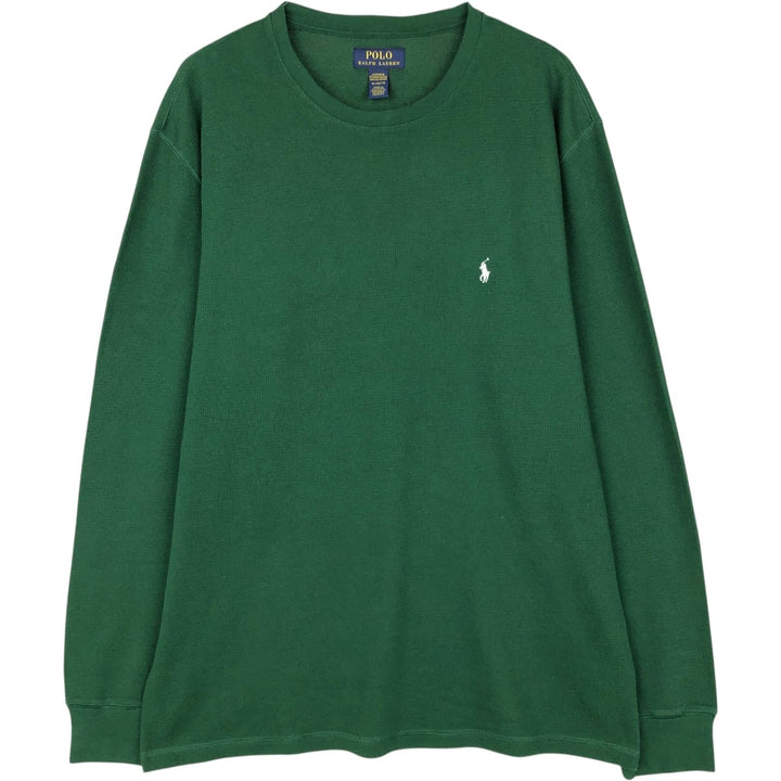 Ralph Lauren POLO RALPH LAUREN SLEEPWEAR Thermal Long T-shirt Honeycomb Men's XL cotton green type Vintage Second Hand