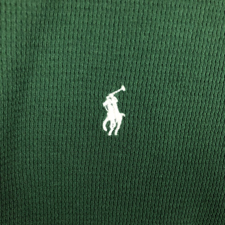 Ralph Lauren POLO RALPH LAUREN SLEEPWEAR Thermal Long T-shirt Honeycomb Men's XL cotton green type Vintage Second Hand