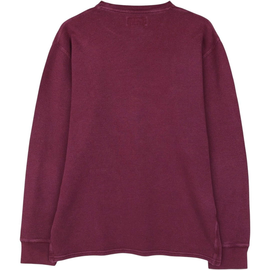 Ralph Lauren POLO RALPH LAUREN Thermal Ron T Waffle Men's L size cotton red type Vintage Second Hand