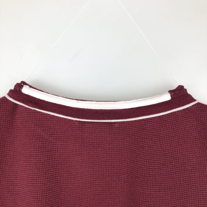 Ralph Lauren POLO RALPH LAUREN Thermal Ron T Waffle Men's L size cotton red type Vintage Second Hand