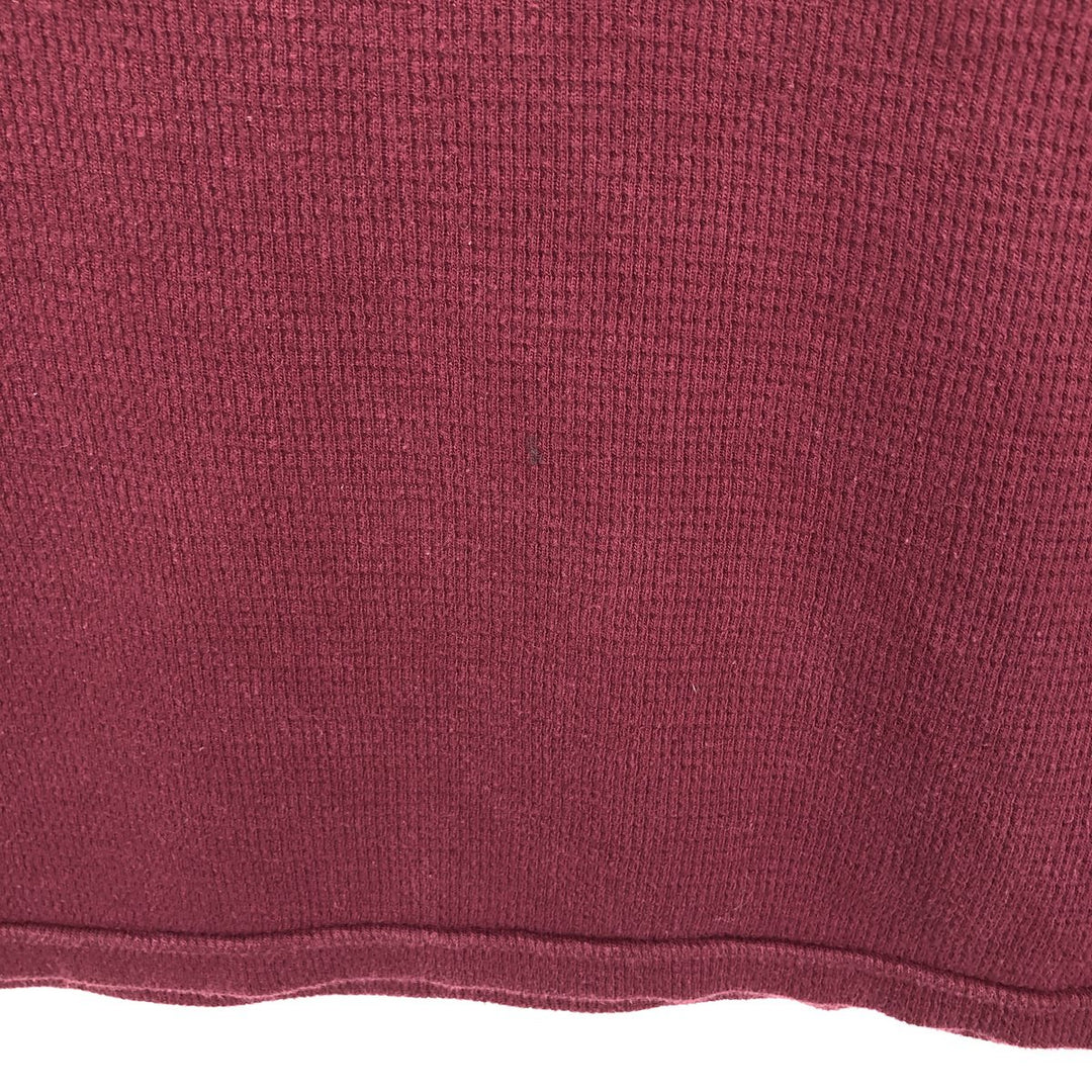 Ralph Lauren POLO RALPH LAUREN Thermal Ron T Waffle Men's L size cotton wine-red Vintage Second Hand