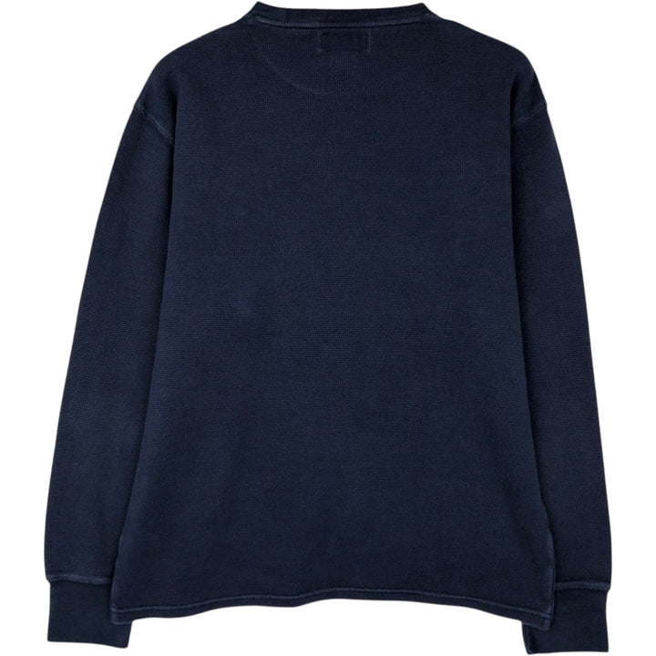Ralph Lauren POLO RALPH LAUREN Thermal Ron T Waffle Men's L size cotton navy blue type Vintage Second Hand