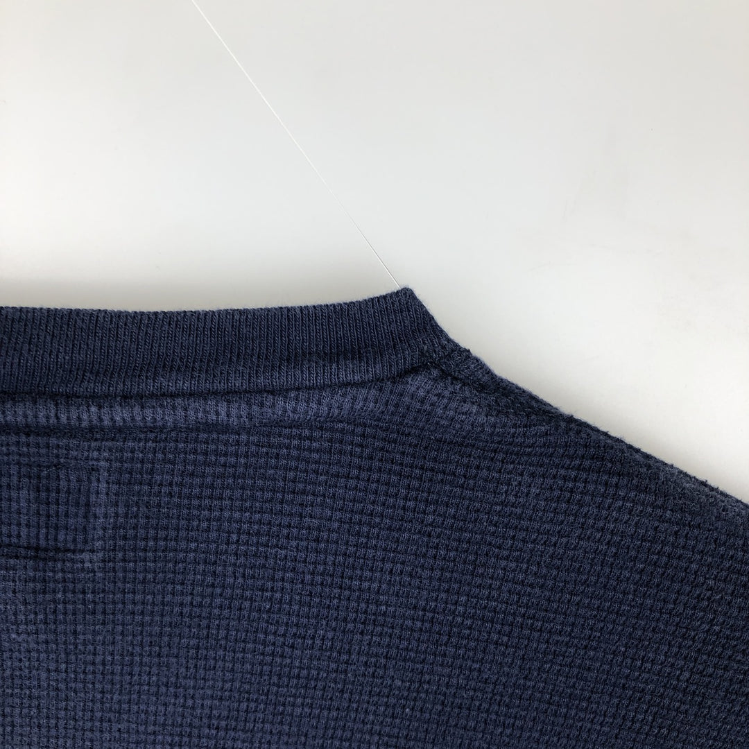 Ralph Lauren POLO RALPH LAUREN Thermal Ron T Waffle Men's L size cotton navy blue type Vintage Second Hand