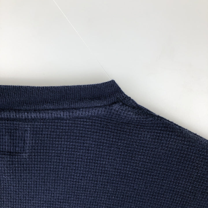 Ralph Lauren POLO RALPH LAUREN Thermal Ron T Waffle Men's L size cotton navy blue type Vintage Second Hand