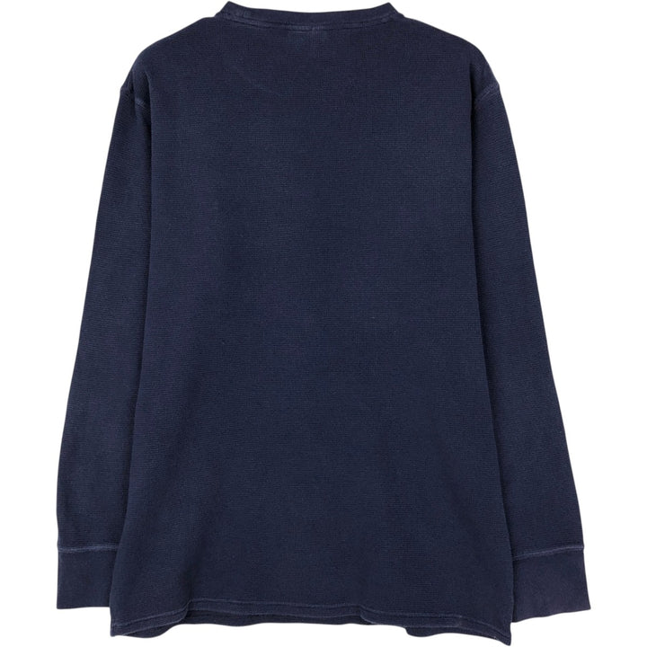 Ralph Lauren POLO RALPH LAUREN SLEEPWEAR Thermal Long T-shirt Waffle Men's L size cotton navy blue type Vintage Second Hand