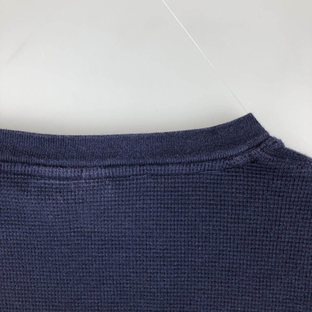 Ralph Lauren POLO RALPH LAUREN SLEEPWEAR Thermal Long T-shirt Waffle Men's L size cotton navy blue type Vintage Second Hand