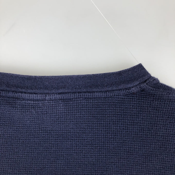 Ralph Lauren POLO RALPH LAUREN SLEEPWEAR Thermal Long T-shirt Waffle Men's L size cotton navy blue type Vintage Second Hand