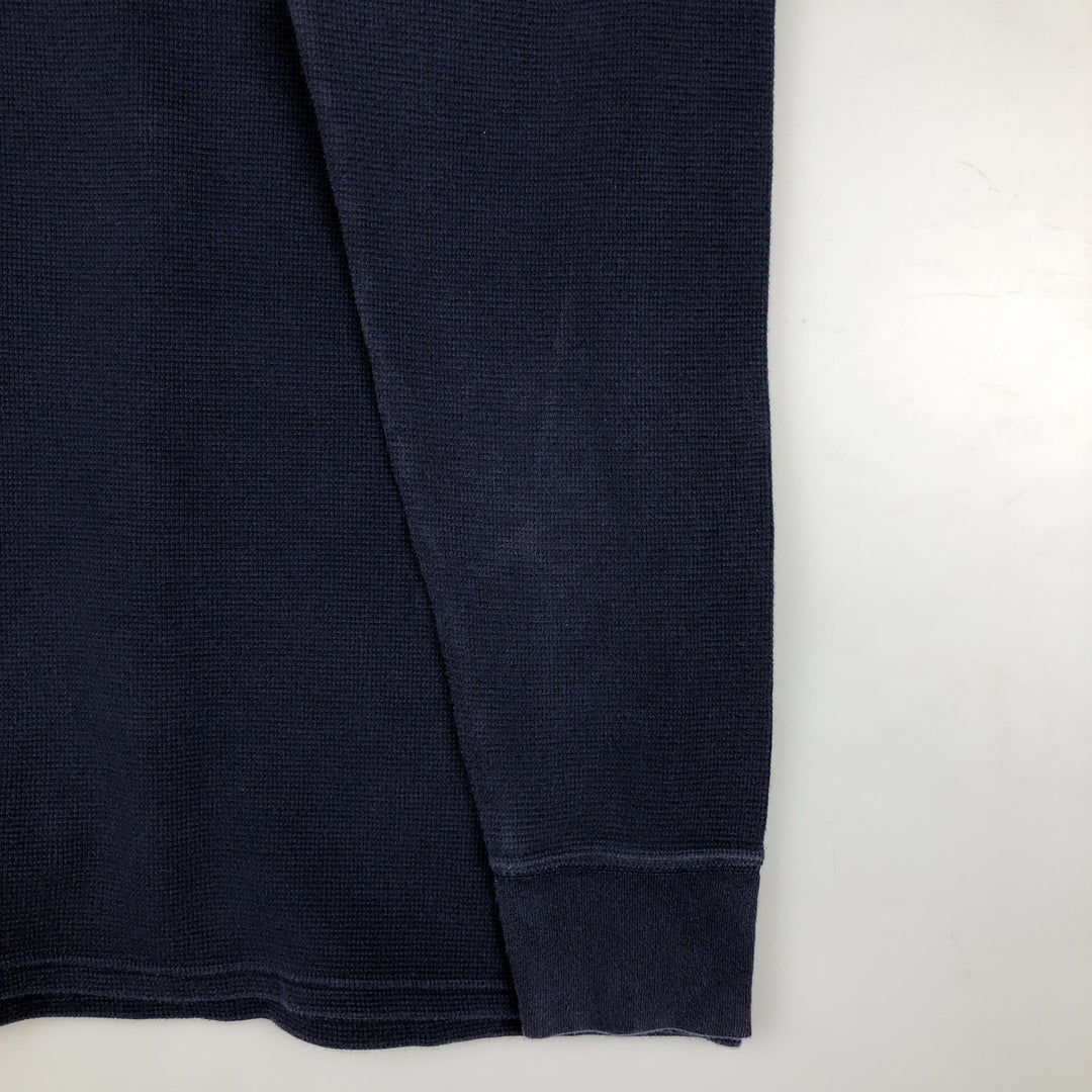 Ralph Lauren POLO RALPH LAUREN SLEEPWEAR Thermal Long T-shirt Waffle Men's L size cotton navy blue type Vintage Second Hand