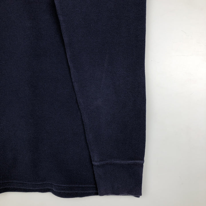 Ralph Lauren POLO RALPH LAUREN SLEEPWEAR Thermal Long T-shirt Waffle Men's L size cotton navy blue type Vintage Second Hand