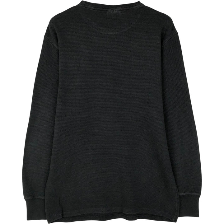 Ralph Lauren POLO RALPH LAUREN SLEEPWEAR Thermal Long T-shirt Waffle Men's L size cotton black type Vintage Second Hand