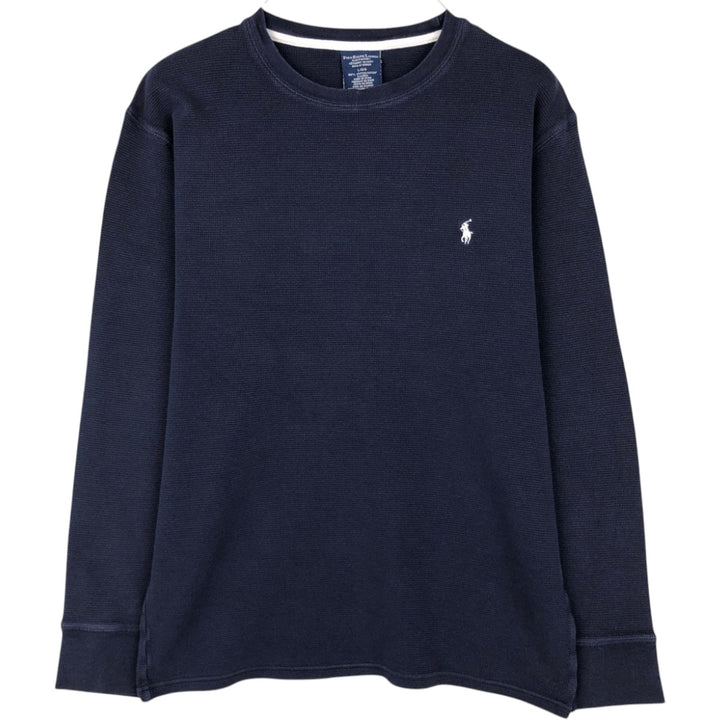 Ralph Lauren POLO RALPH LAUREN SLEEPWEAR Thermal Long T-Shirt, Men's Size L cotton navy blue type Vintage Second Hand